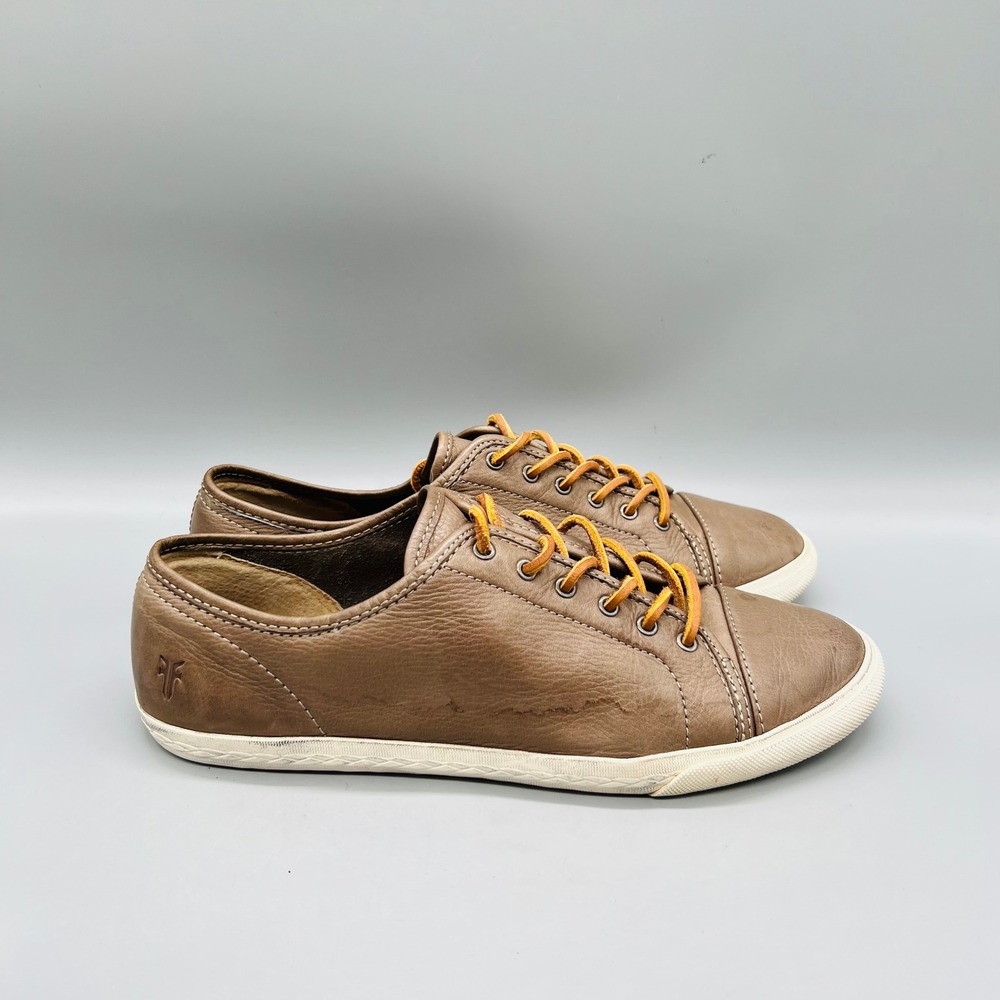 Frye Shoes Womens 9 Brown Leather Mindy Low Top Lace Up Cap Toe Casual Sneakers